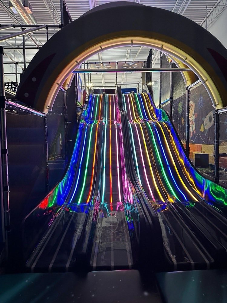 Rainbow LED slides at D&R Playland Sheffield Village